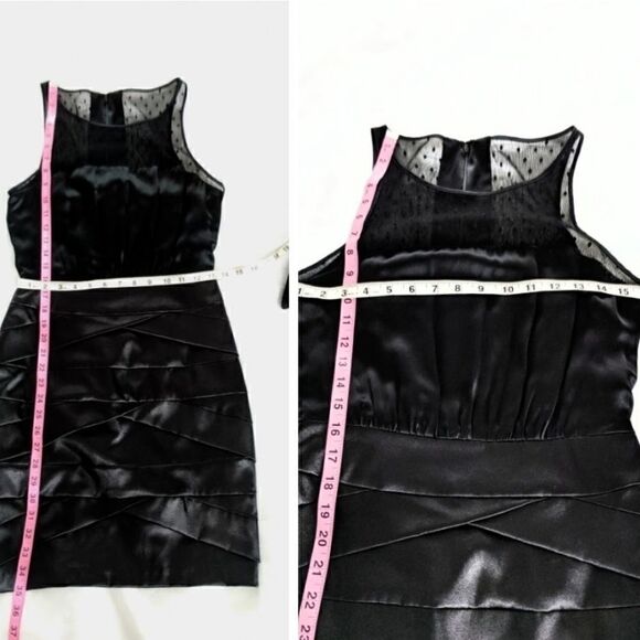 Alexia Admor Silk Tiered Black Cocktail Dress - Picture 7 of 8